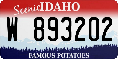 ID license plate W893202