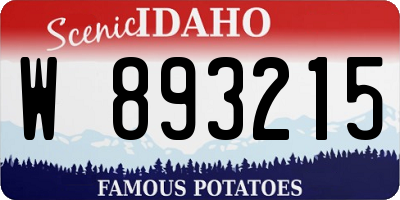 ID license plate W893215