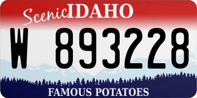 ID license plate W893228