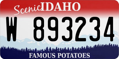 ID license plate W893234