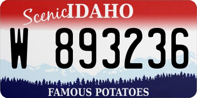 ID license plate W893236