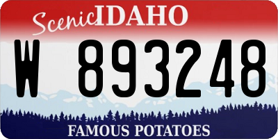 ID license plate W893248