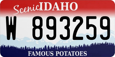 ID license plate W893259