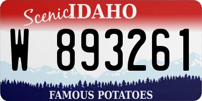 ID license plate W893261