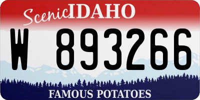 ID license plate W893266
