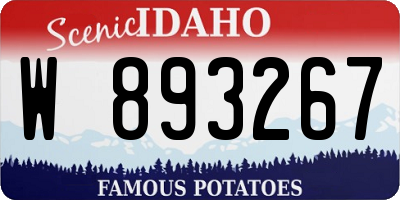 ID license plate W893267