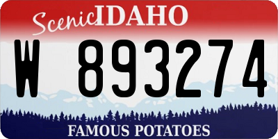 ID license plate W893274