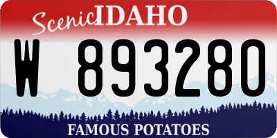 ID license plate W893280