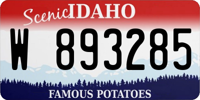 ID license plate W893285