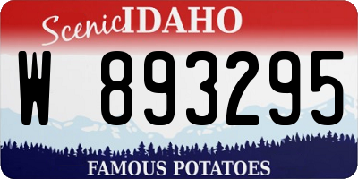 ID license plate W893295