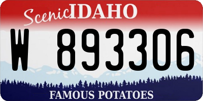 ID license plate W893306