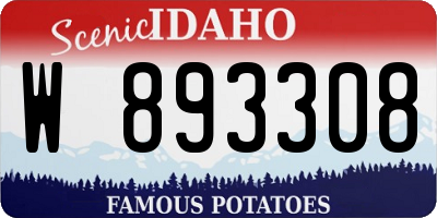 ID license plate W893308