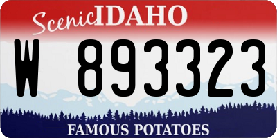 ID license plate W893323