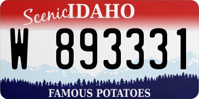 ID license plate W893331