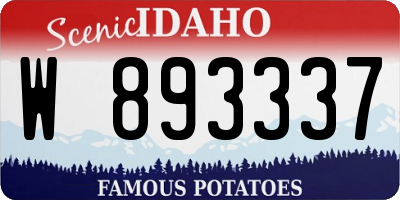 ID license plate W893337
