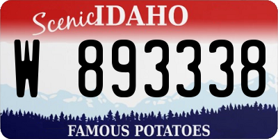 ID license plate W893338