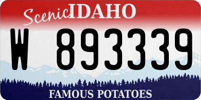 ID license plate W893339