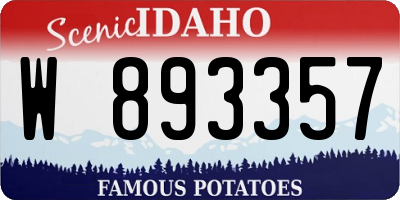 ID license plate W893357