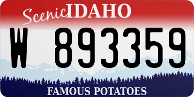 ID license plate W893359