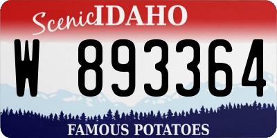 ID license plate W893364