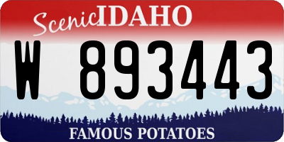 ID license plate W893443