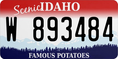 ID license plate W893484