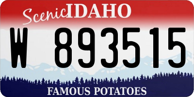ID license plate W893515