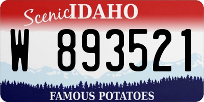 ID license plate W893521
