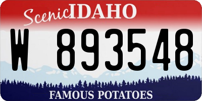 ID license plate W893548