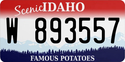 ID license plate W893557