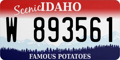 ID license plate W893561