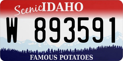 ID license plate W893591
