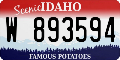 ID license plate W893594