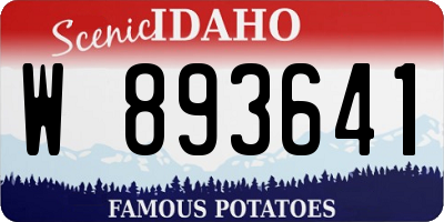 ID license plate W893641