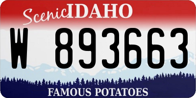 ID license plate W893663