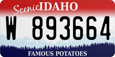 ID license plate W893664