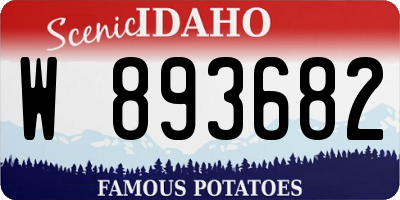 ID license plate W893682