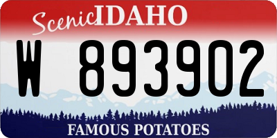 ID license plate W893902