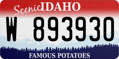 ID license plate W893930
