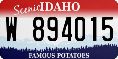 ID license plate W894015