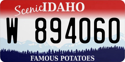 ID license plate W894060