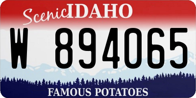 ID license plate W894065