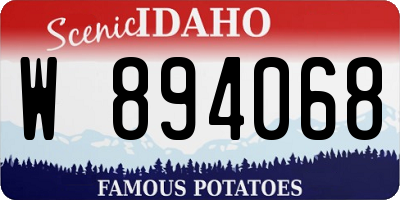 ID license plate W894068