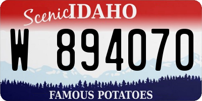 ID license plate W894070