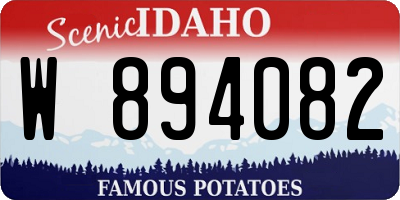 ID license plate W894082