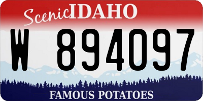 ID license plate W894097