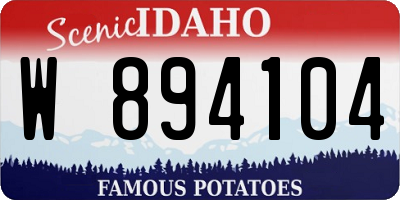 ID license plate W894104