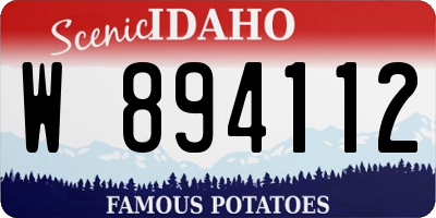 ID license plate W894112