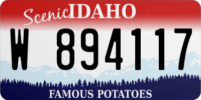 ID license plate W894117