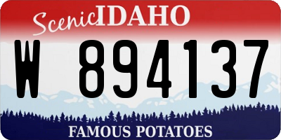 ID license plate W894137